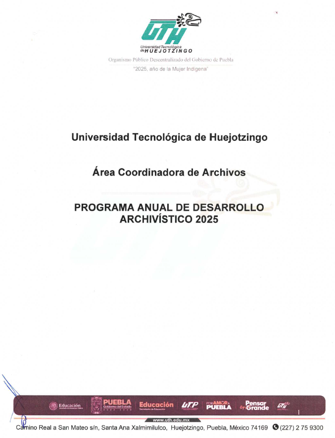 Programa Anual de Desarrollo Archivístico 2025