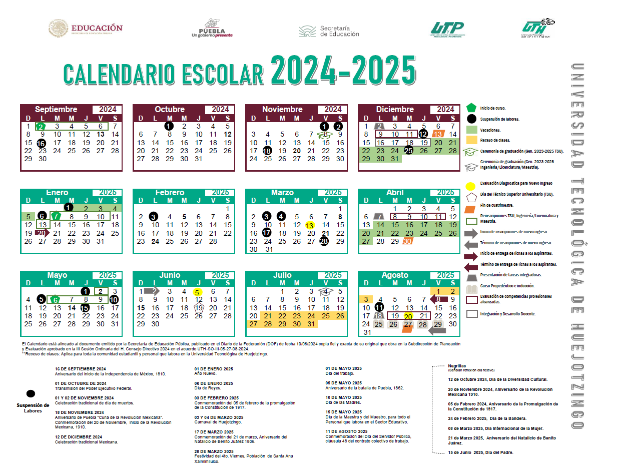 Calendario Escolar 2024-2025