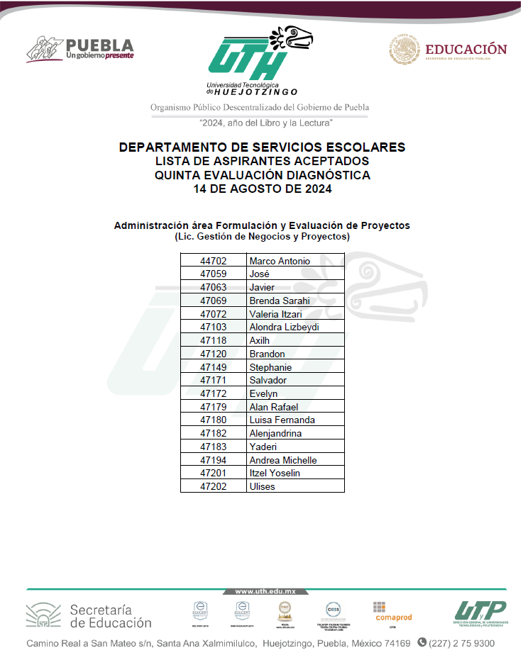 Lista de Aspirantes Aceptados 14/08/2024